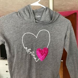 Girls A&F long sleeve hooded tee